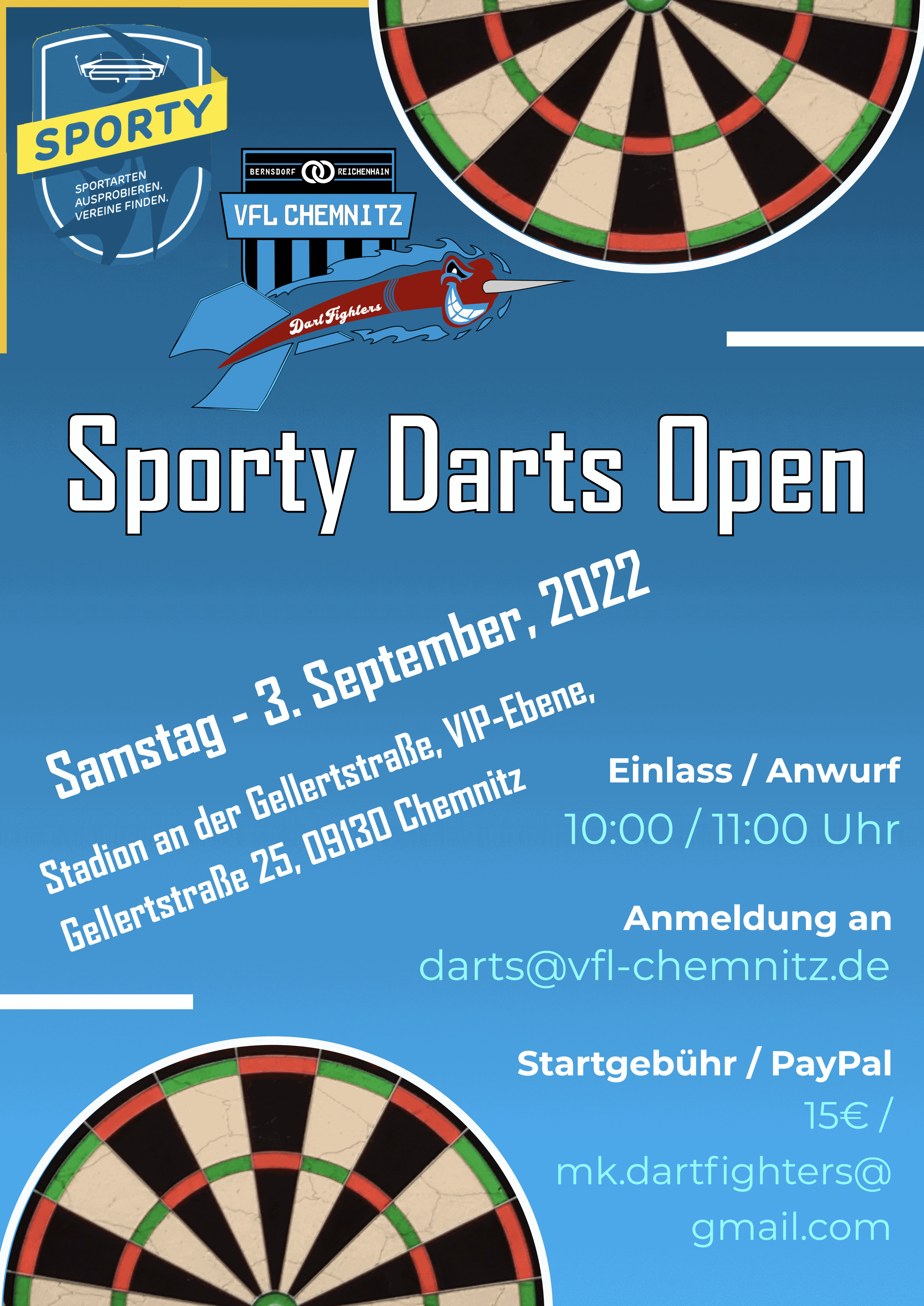 Die Sporty Darts Open VfL Chemnitz
